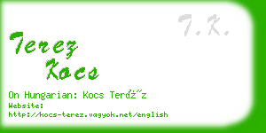 terez kocs business card